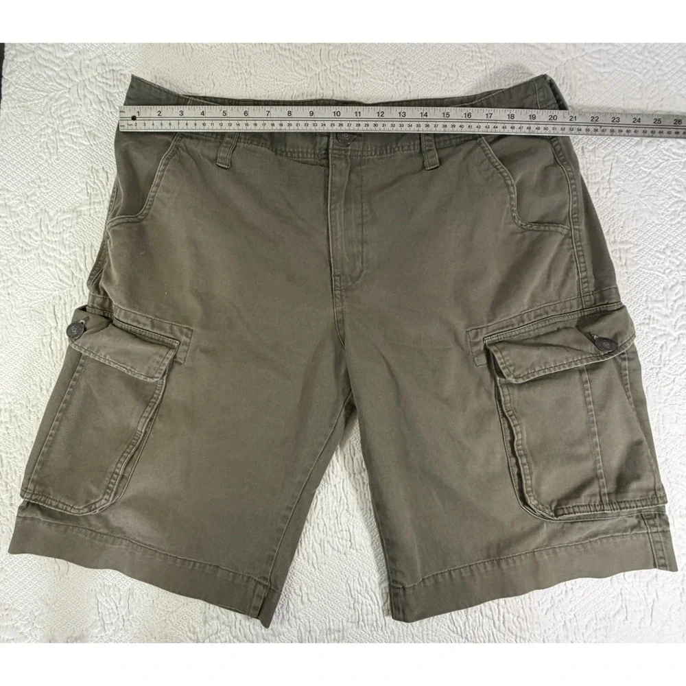 True Religion Men's Relaxed Cargo Shorts‎ 104821 Olive Green Sz 36 Horse Shoe